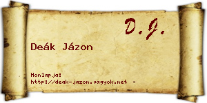 Deák Jázon névjegykártya